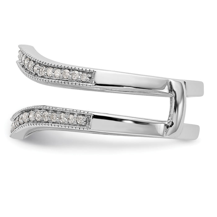 Exclusive 14K White Gold 1/4 Carat Diamond Ring Guard - Stylish & Affordable-3