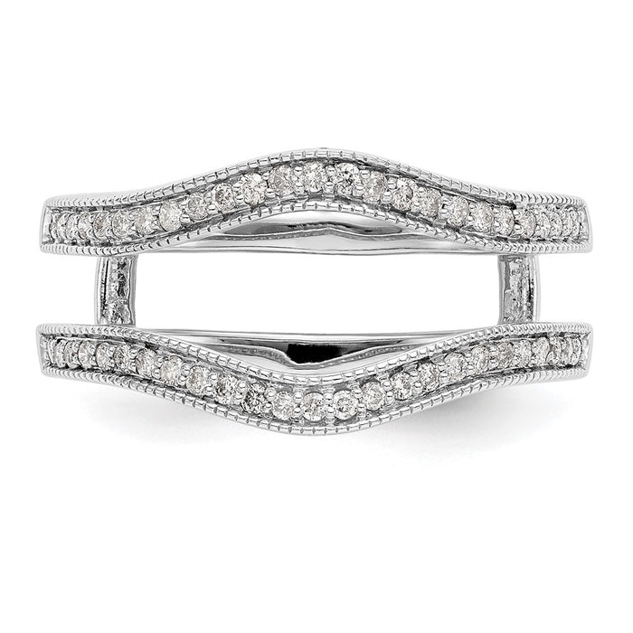 Exclusive 14K White Gold 1/4 Carat Diamond Ring Guard - Stylish & Affordable-4