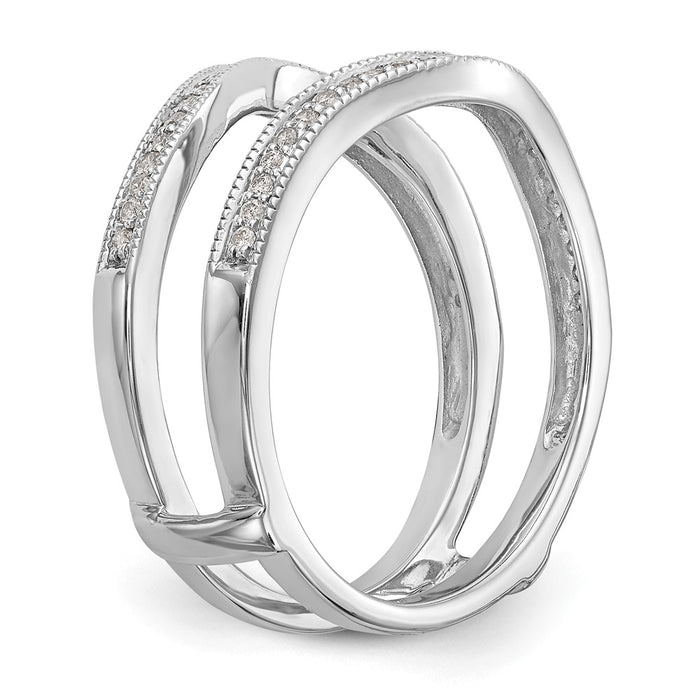 Exclusive 14K White Gold 1/4 Carat Diamond Ring Guard - Stylish & Affordable-6