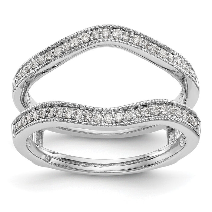 Exclusive 14K White Gold 1/4 Carat Diamond Ring Guard - Stylish & Affordable-1