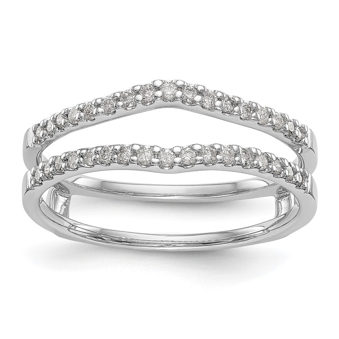 Buy 14K White Gold Diamond Full Ring Guard - 1/4 Carat Luxury Style!-1