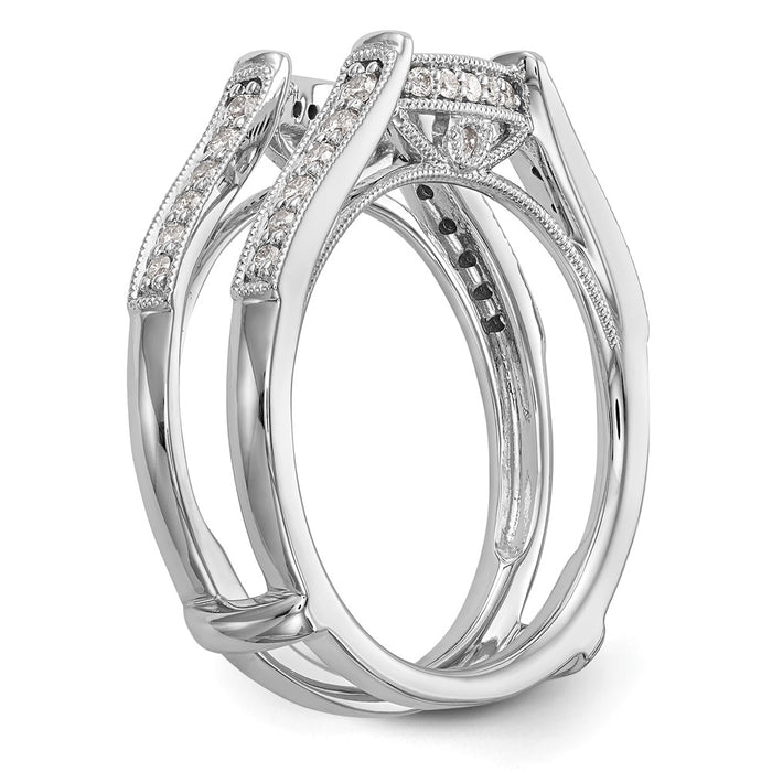 Buy Exclusive 14K White Gold Diamond Ring Guard - 1/3 Carat, Stylish Value!-6