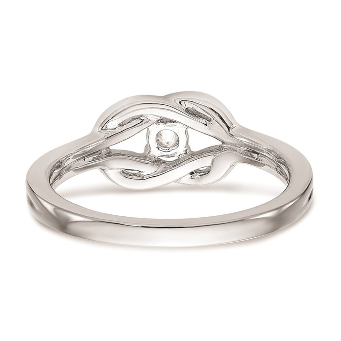 Buy Exclusive 14K White Gold Love Knot Engagement Ring, 1/8 Carat Diamond, Stylish Design-5