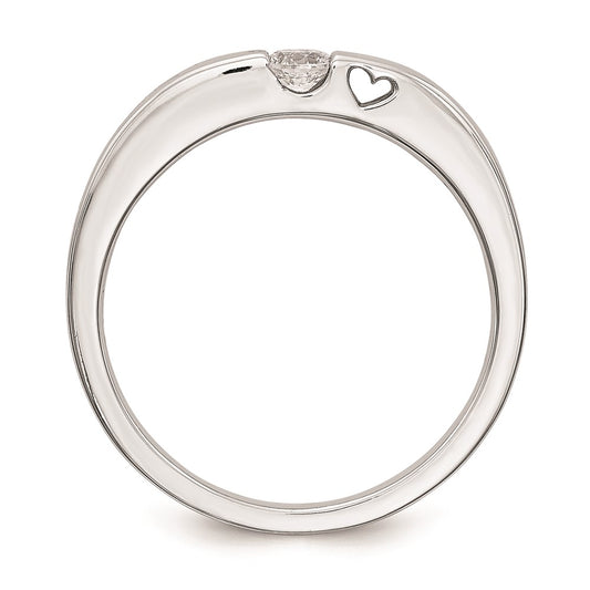 Buy Exclusive 14K White Gold Heart-Shaped Engagement Ring with 1/10 Carat Diamond - Stylish Value