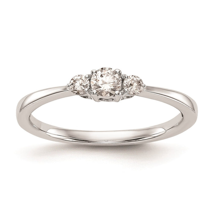 Buy Exclusive 14K White Gold 3-Stone Engagement Ring, 1/4 Carat Diamonds - Stylish Value!-1