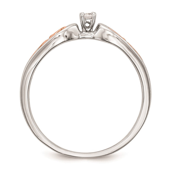 Exclusive 14K White & Rose Gold Engagement Ring with 1/20 Carat Diamond - Stylish Value-2