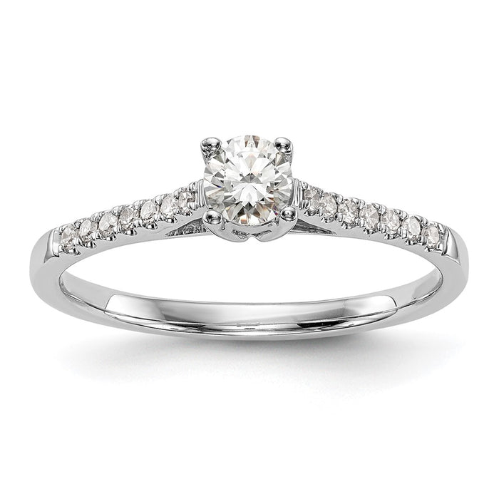 Buy Exclusive 14K White Gold Promise Ring Set with 1/5 Carat Diamond - Luxury Value-1