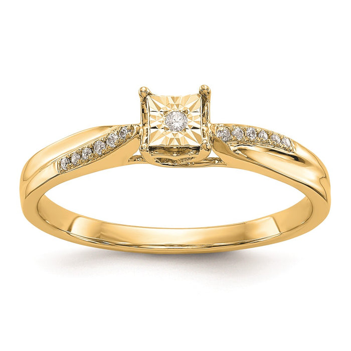 Buy Stylish 10K All-Inclusive Diamond Engagement Ring - Affordable Luxury-1