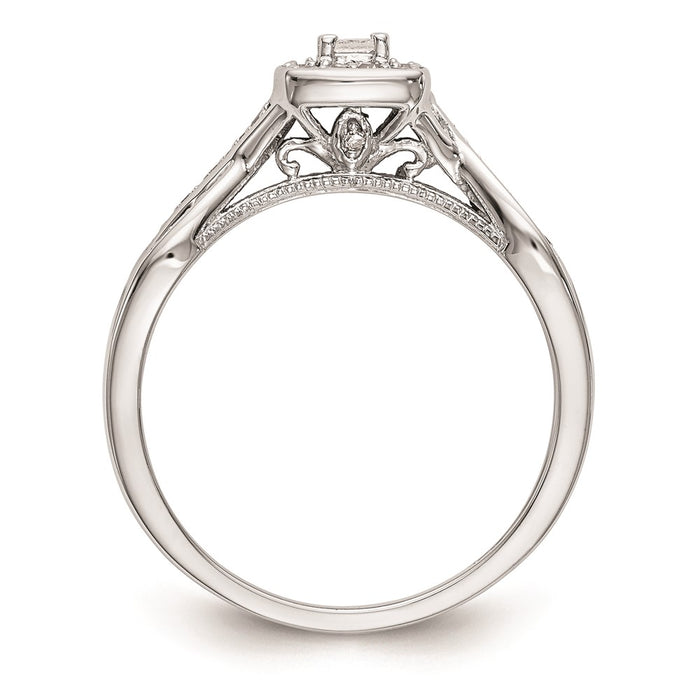 High-Quality 14K White Gold Criss-Cross Engagement Ring | 1/3 Carat Diamond Value-2