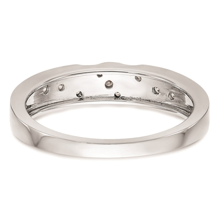 Buy Exclusive 14K White Gold Men's Wedding Band - AA Quality, 1/6 Carat Diamonds-5