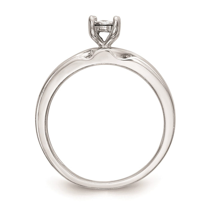 Exclusive 14K White Gold Diamond Trio Engagement Ring Set - 1/8 Carat, Stylish Value-2