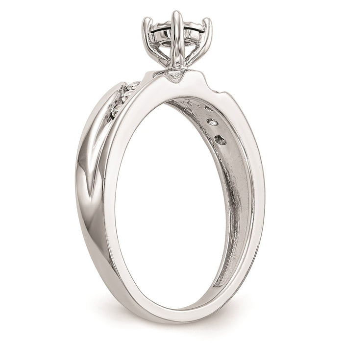 Exclusive 14K White Gold Diamond Trio Engagement Ring Set - 1/8 Carat, Stylish Value-6