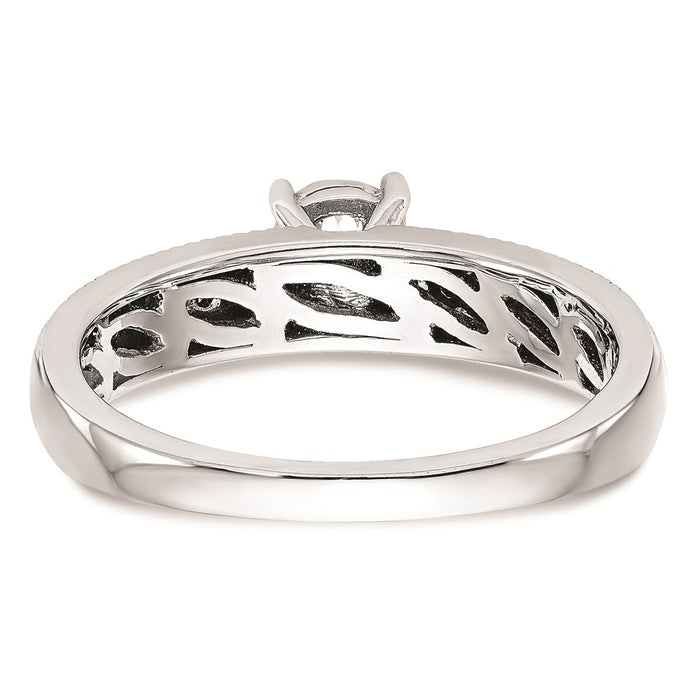 Buy Stylish 14K White Gold Engagement Ring Set with 1/8 Carat Diamonds-5