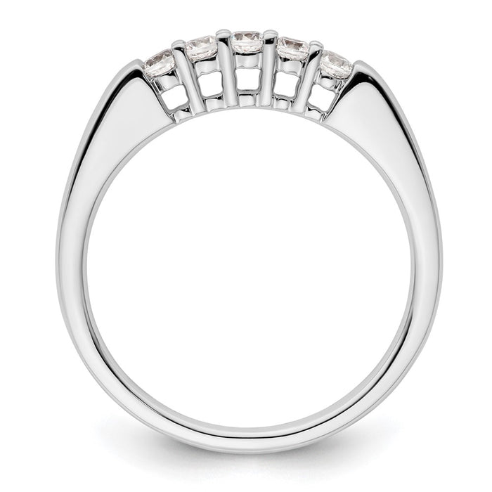 Buy Stylish 14K White Gold Diamond Band - 5-Stone, 1/4 Carat Value-2