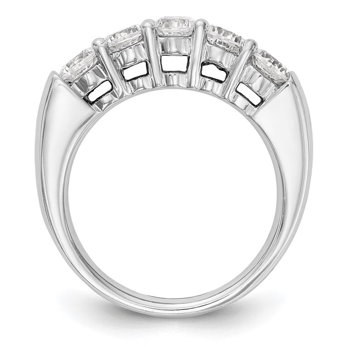 Exclusive 14K White Gold 5-Stone Diamond Band Setting for 3.8mm Diamonds-2