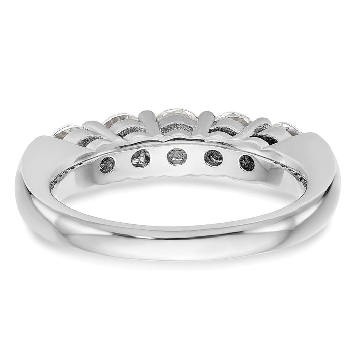 Buy 14K White Gold 5-Stone Round Diamond Band, 1 Carat - Stylish & Affordable-5