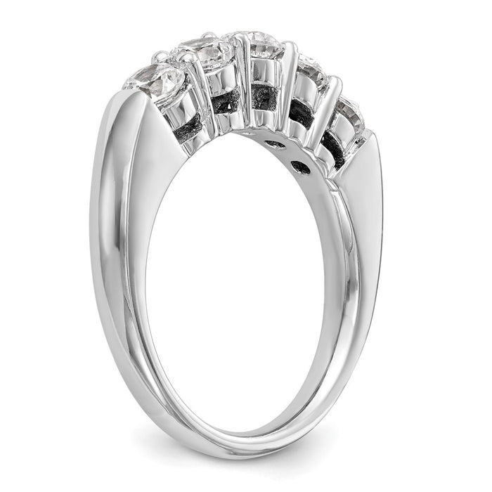 Buy 14K White Gold 5-Stone Round Diamond Band, 1 Carat - Stylish & Affordable-6