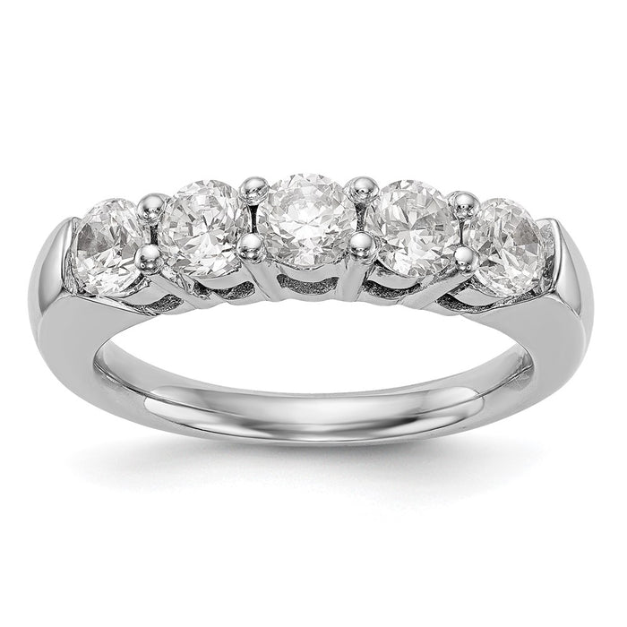 Exclusive 14K White Gold 5-Stone Diamond Band Setting for 3.8mm Diamonds-1