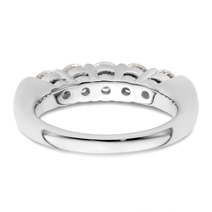 Buy 14K White Gold 5-Stone Diamond Band, 1.5 Carats, Stylish Luxury Design-5