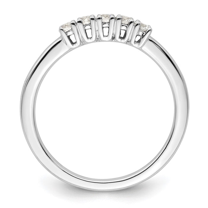 High-Quality 14K White Gold 5-Stone Diamond Band Setting, Stylish & Affordable-2