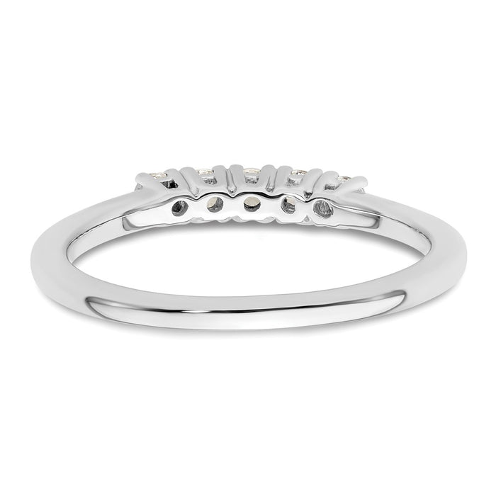 Buy Stylish 14K White Gold 5-Stone Diamond Band with 1/4 Carat Stones-5