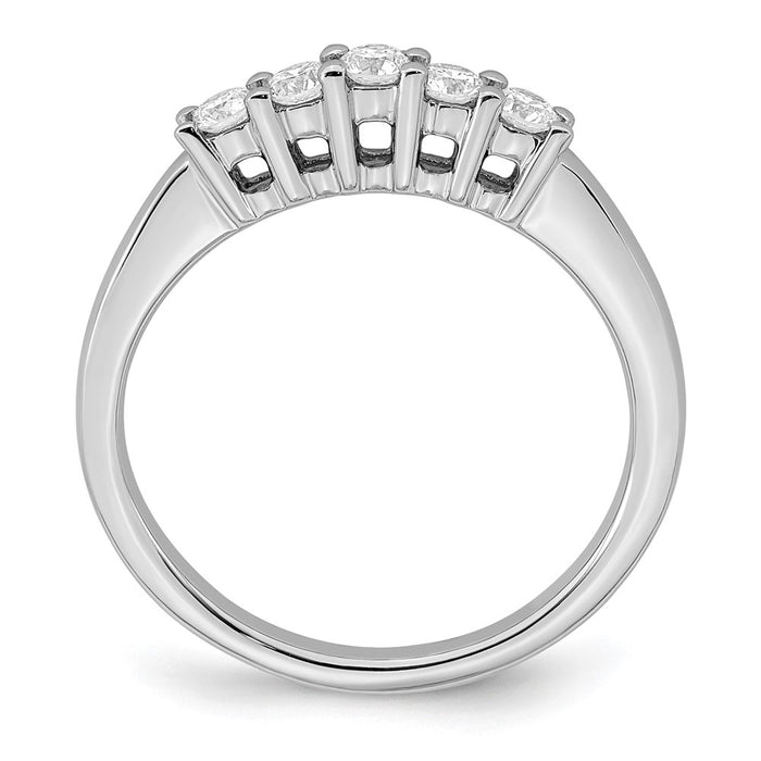 Buy 14K White Gold 5-Stone Diamond Band with 1/3 Carat Diamonds - Stylish Value-2