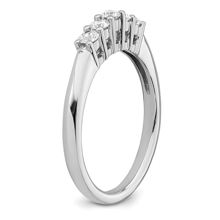 Buy 14K White Gold 5-Stone Diamond Band with 1/3 Carat Diamonds - Stylish Value-6