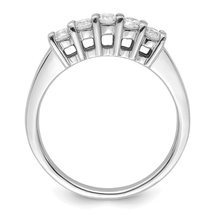 Exclusive 14K White Gold 5-Stone Diamond Band Setting - Stylish & Affordable!-2