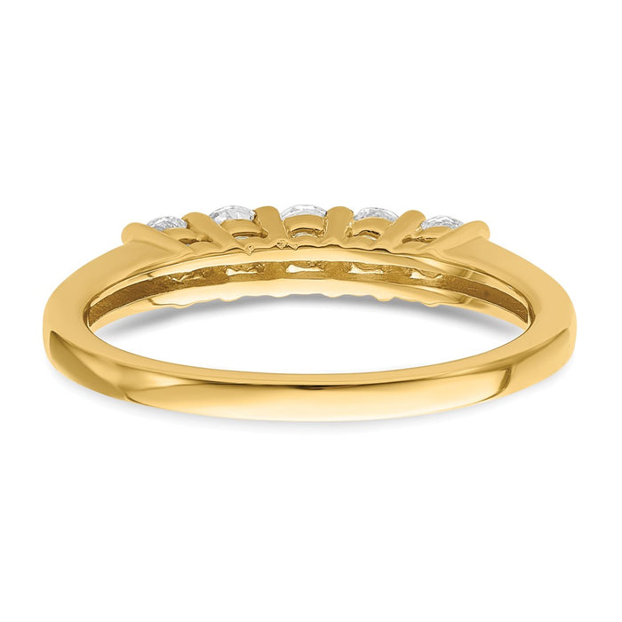 Exclusive 14K Yellow Gold 5-Stone Diamond Band Setting - Stylish & Affordable!-5