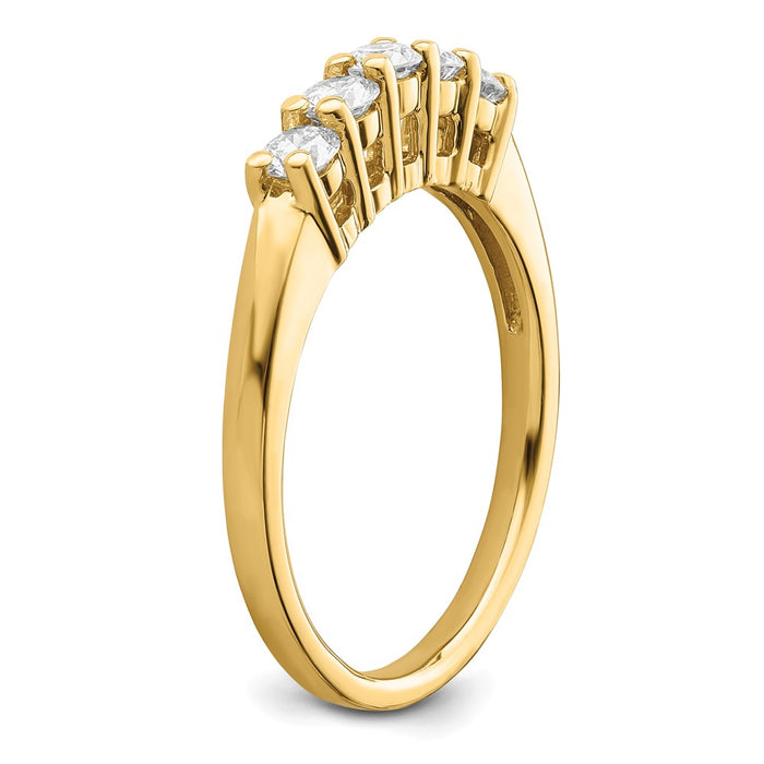 Exclusive 14K Yellow Gold 5-Stone Diamond Band Setting - Stylish & Affordable!-6