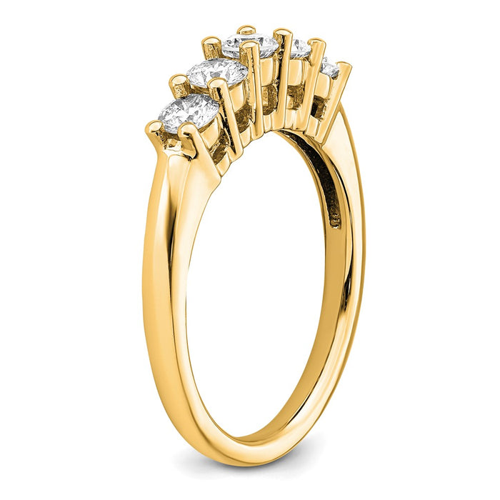 High-Quality 14K Gold 5-Stone Diamond Band Setting for 3.4mm Stones - Affordable Luxury-6