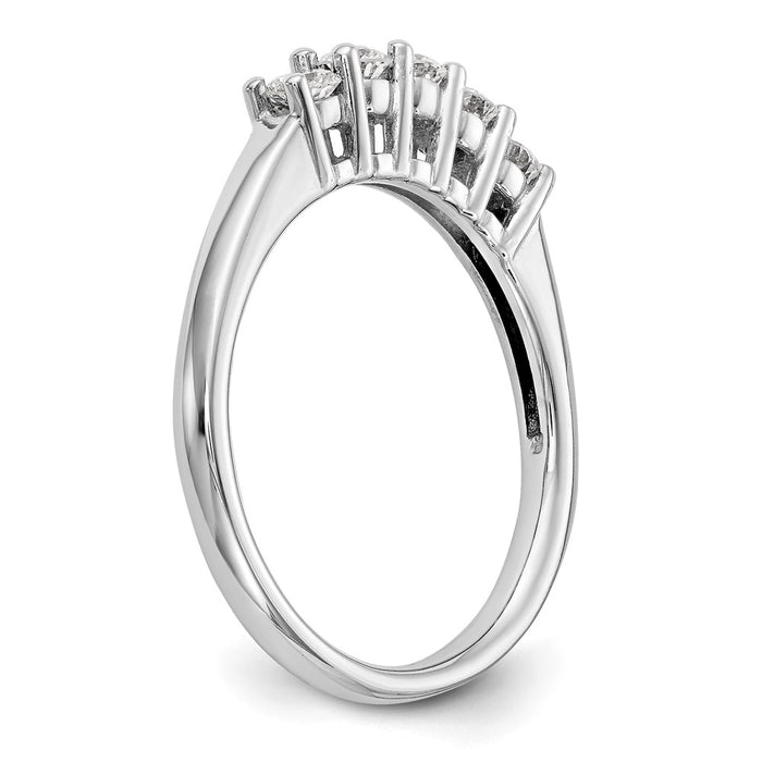 High-Quality 14K White Gold 5-Stone Diamond Band Setting | Stylish & Affordable-6