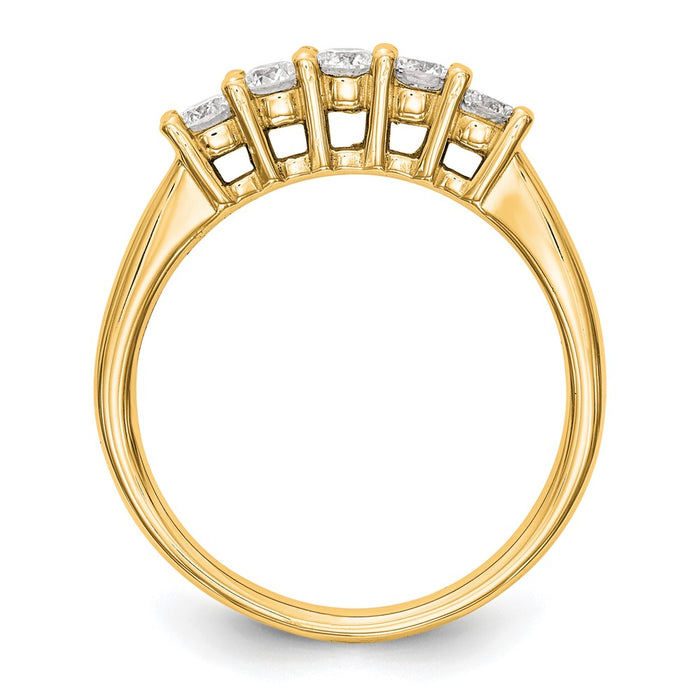 Buy Exclusive 14K Yellow Gold 5-Stone Diamond Band Setting (3.8mm) - Luxury Value!-2