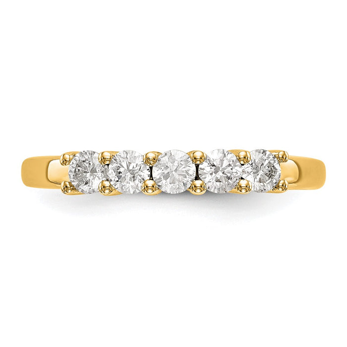 Buy Exclusive 14K Yellow Gold 5-Stone Diamond Band Setting (3.8mm) - Luxury Value!-4