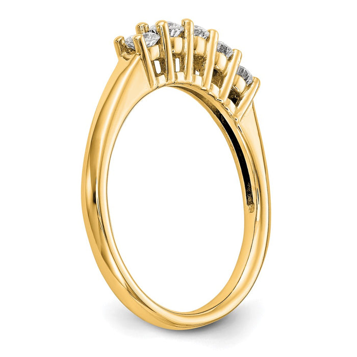 Buy Exclusive 14K Yellow Gold 5-Stone Diamond Band Setting (3.8mm) - Luxury Value!-6