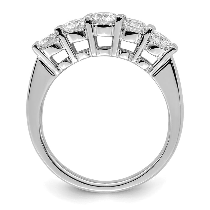 Exclusive 14K White Gold 5-Stone Diamond Band | 1.25 Carats | Stylish Value-2