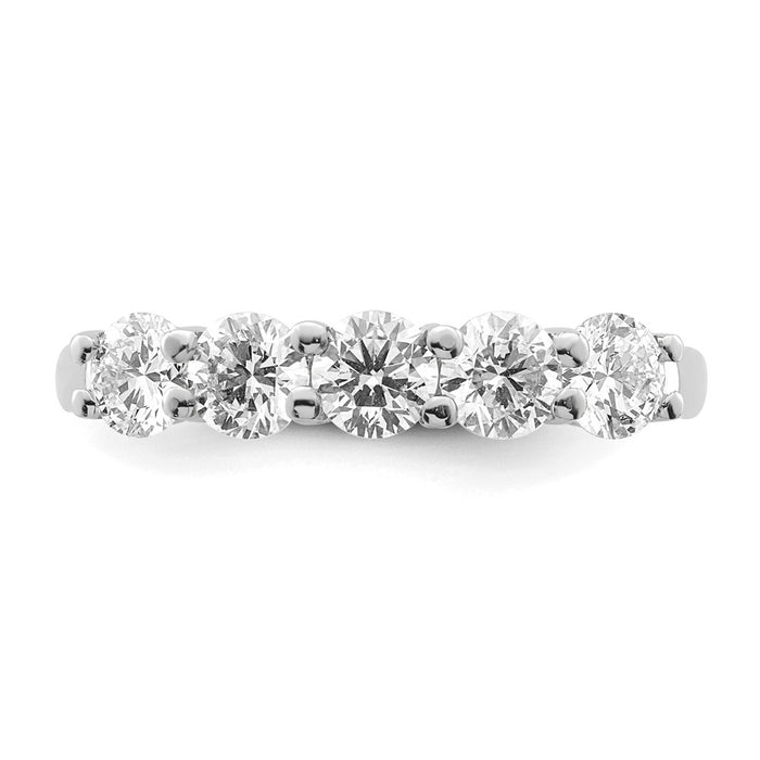 Order 14K White Gold 5-Stone Diamond Band Setting - Stylish & Affordable!-4