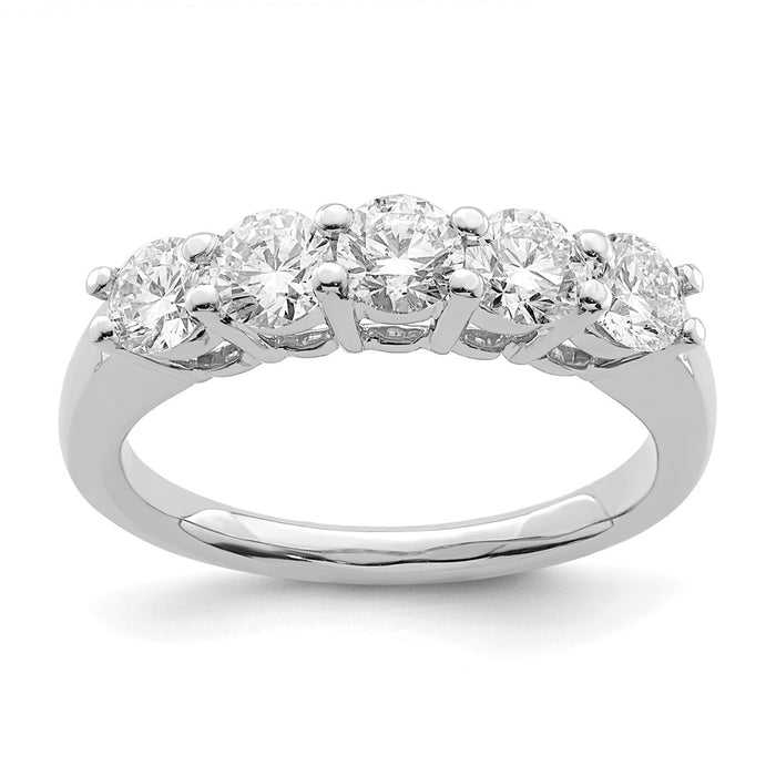 Order 14K White Gold 5-Stone Diamond Band Setting - Stylish & Affordable!-1
