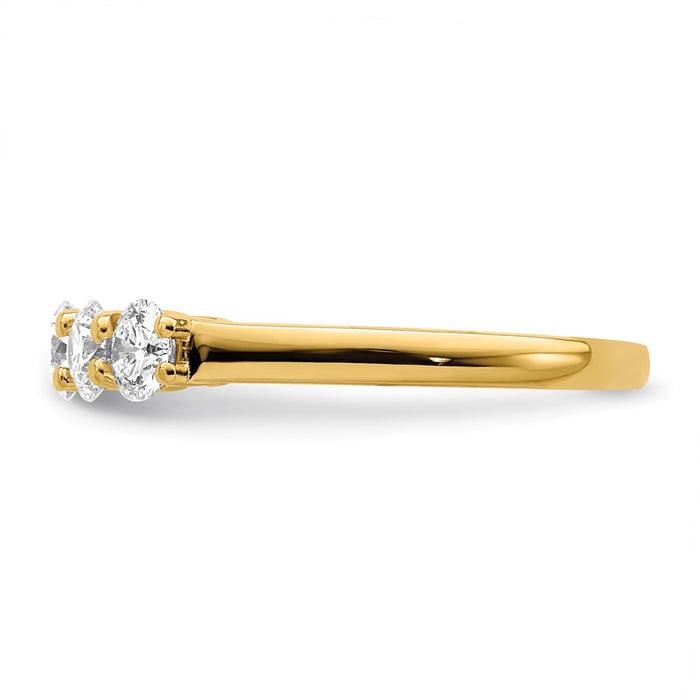 Buy 14K Yellow Gold 5-Stone Diamond Band Setting - Stylish & Affordable!-3