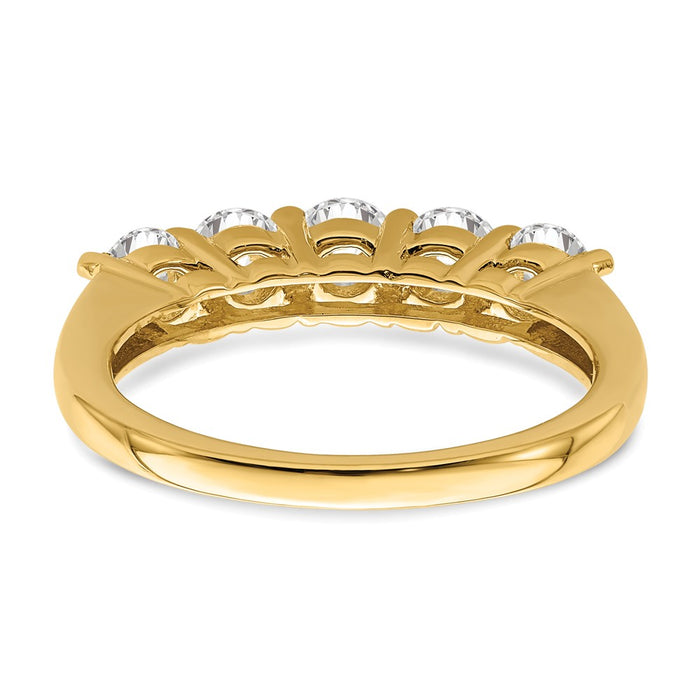 Buy 14K Yellow Gold 5-Stone Diamond Band Setting - Stylish & Affordable!-5