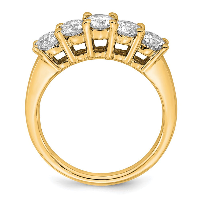 Buy Stylish 14K Gold 5-Stone Diamond Band Setting (4.3mm) - Affordable Elegance-2