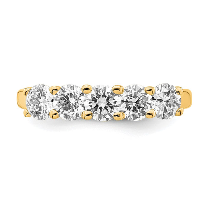 Buy Stylish 14K Gold 5-Stone Diamond Band Setting (4.3mm) - Affordable Elegance-4