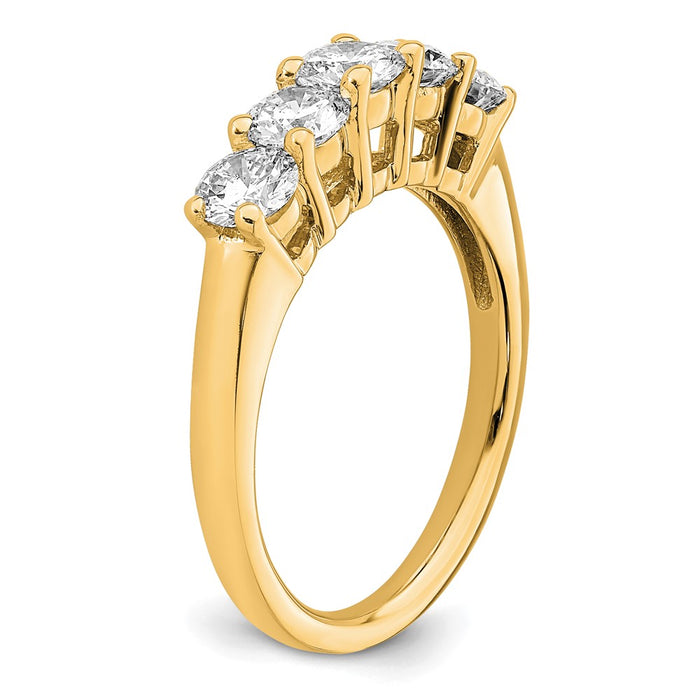 Buy Stylish 14K Gold 5-Stone Diamond Band Setting (4.3mm) - Affordable Elegance-6