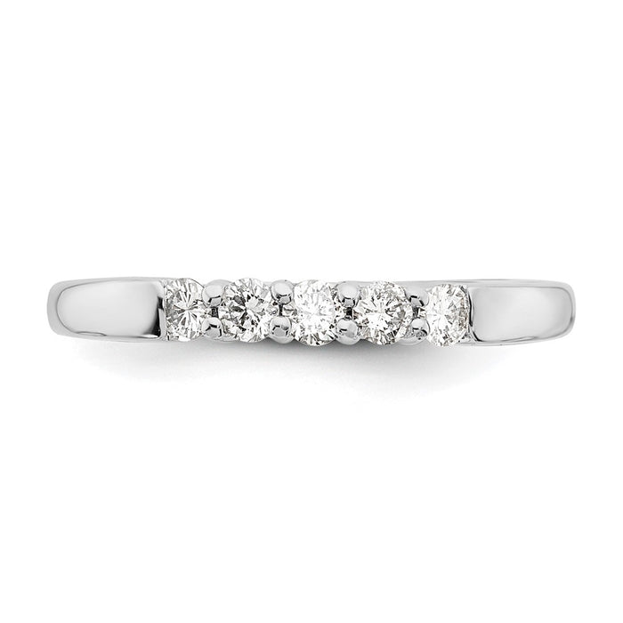 Buy Exclusive 14K White Gold 5-Stone Diamond Band with 1/4 Carat Stones-3