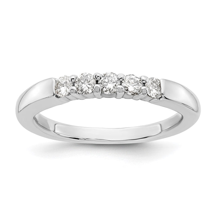 Buy Exclusive 14K White Gold 5-Stone Diamond Band with 1/4 Carat Stones-1