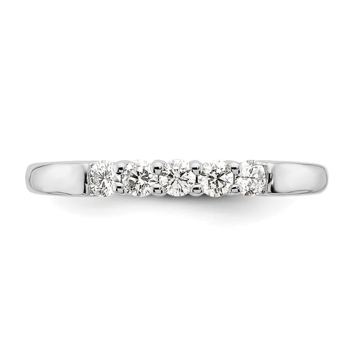 Buy Exclusive 14K White Gold 5-Stone Diamond Band - 1/3 Carat Luxury Value!-3