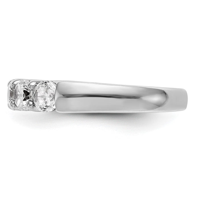 High-Quality 14K White Gold 5-Stone Diamond Band with 1 Carat Gemstones-3