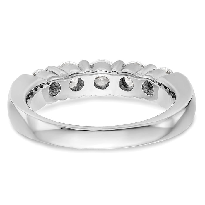 Exclusive 14K White Gold 5-Stone Diamond Band - 1.5 Carats, Stylish Luxury-4