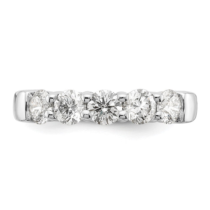 Exclusive 14K White Gold 5-Stone Diamond Band - 1.5 Carats, Stylish Luxury-3
