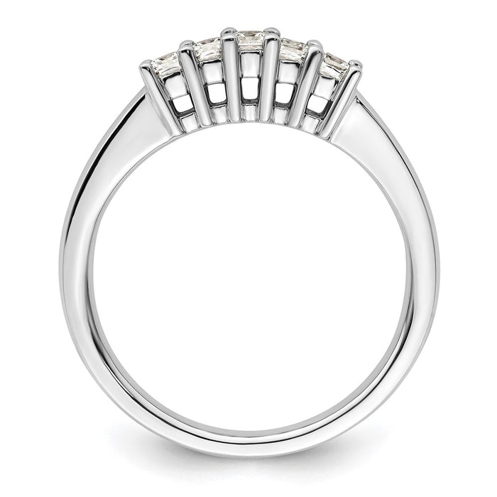 Buy Exclusive 14K White Gold 5-Stone Diamond Band Setting - Stylish Value!-3